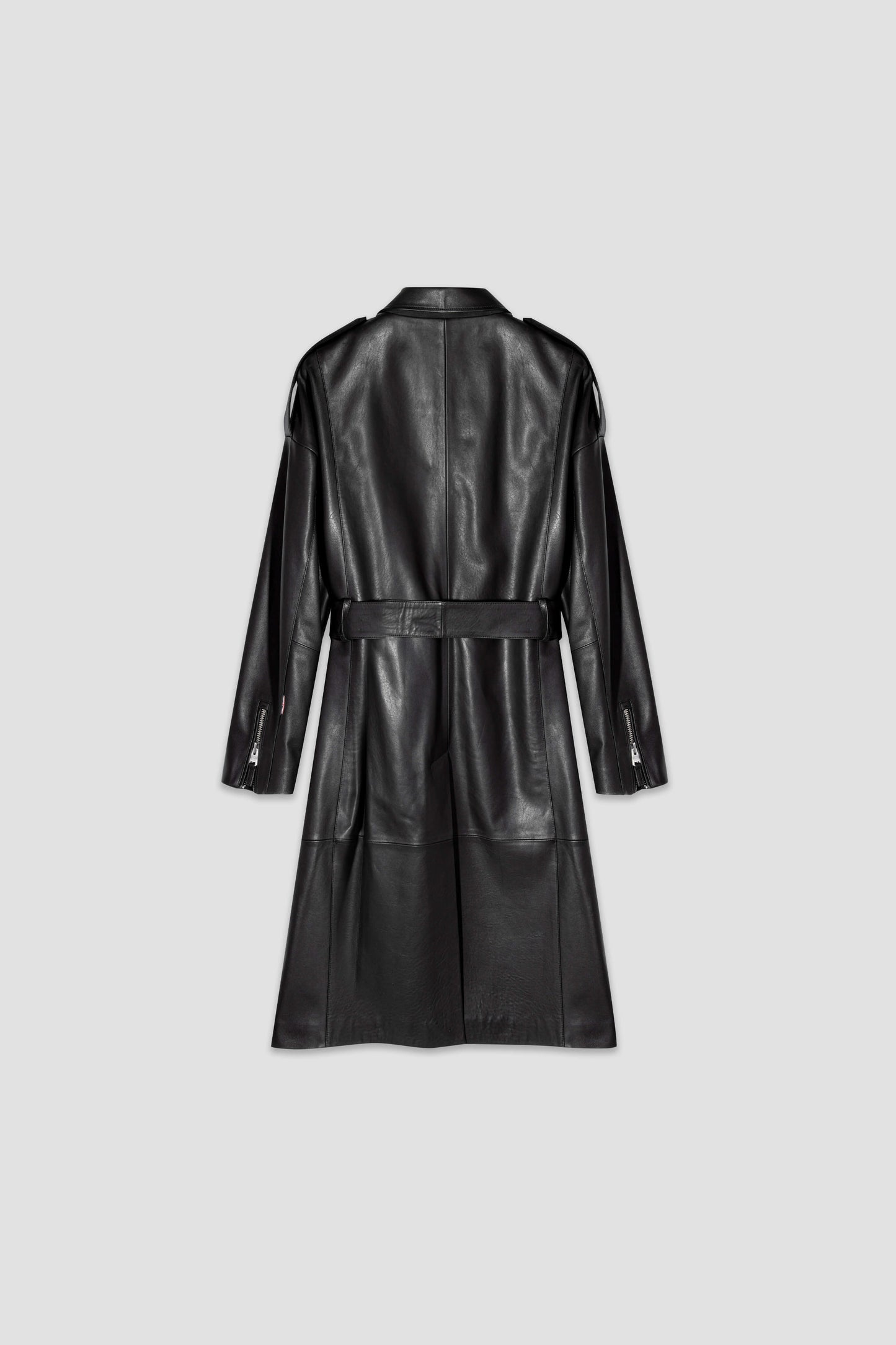 Drop Shoulder Leather Trench (Man)