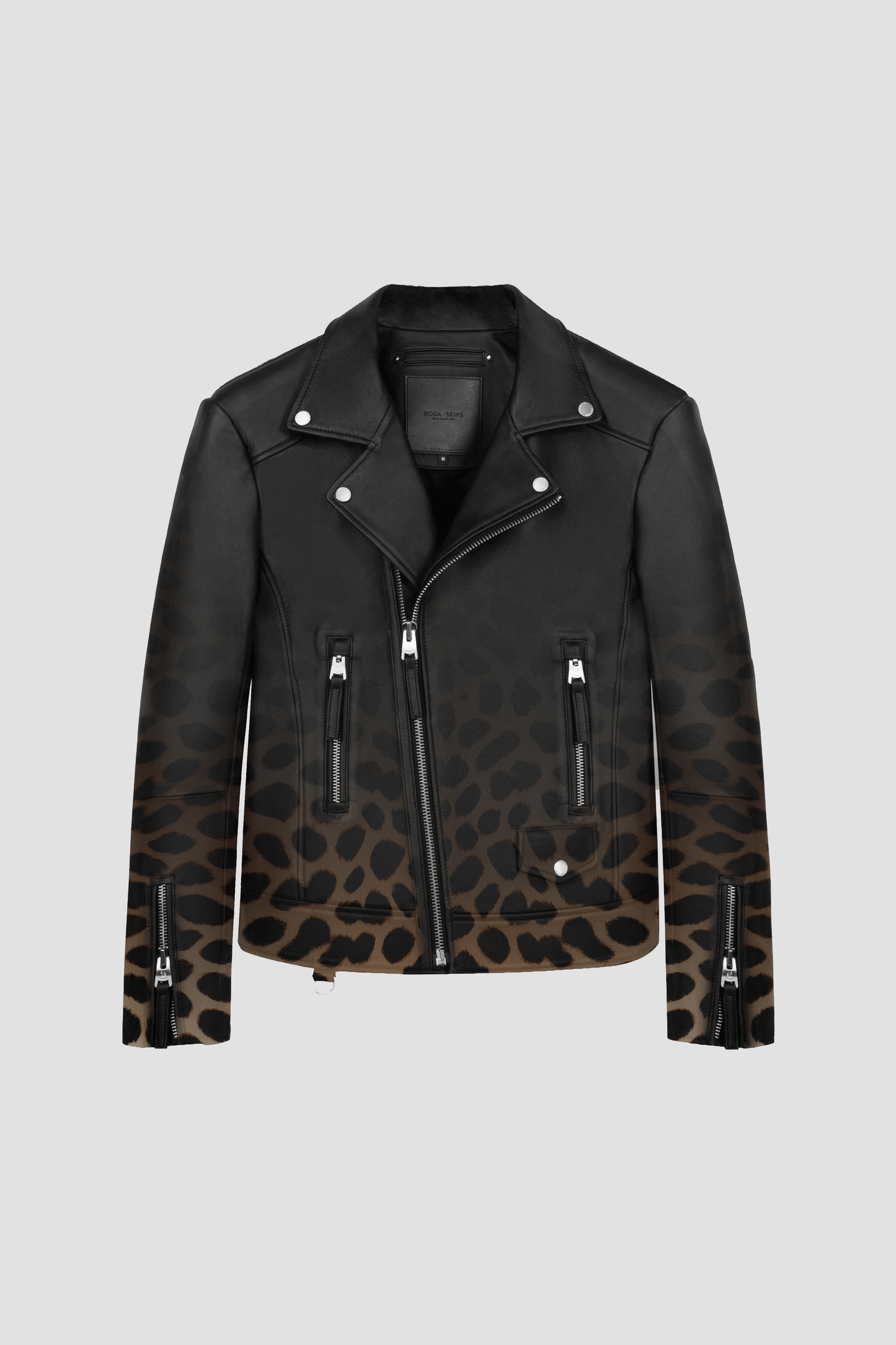 Refined Biker: Faded Leopard