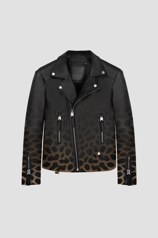 Refined Biker: Faded Leopard