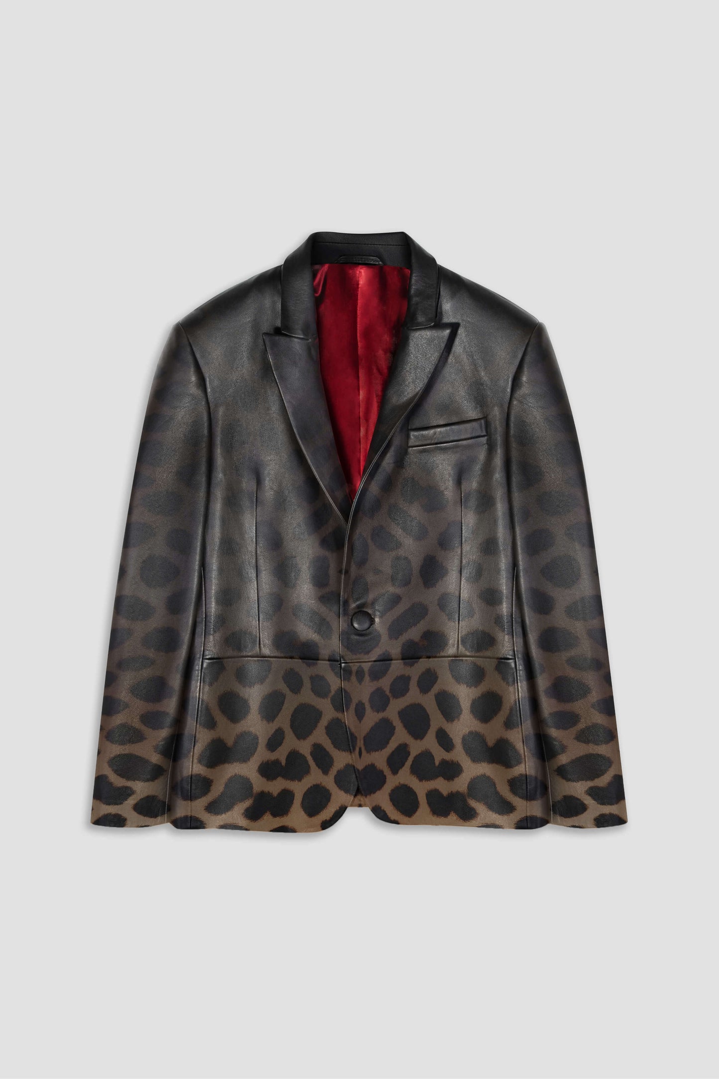 Leather Blazer: Faded Leopard