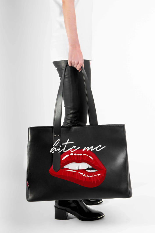 BODA Leather Tote Bag: Bite Me